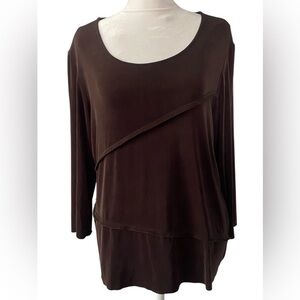 Positive attitude travelers top size 10 brown